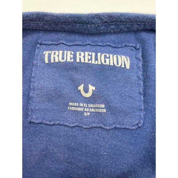 True Religion Blue Graphic Tee S/P 45a - Picture 3 of 8